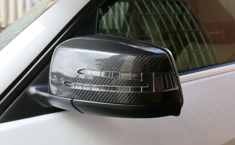 Подходит для Mercedes Carbon Fiber abces Class claclsglkgla Class W204 действительно углеродное волокно зеркало заднего вида крышка корпуса