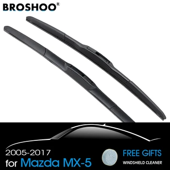 

BROSHOO Auto Wipers Blade For Mazda MX 5 Fit Standard Hook Arms 2005 2006 2008 2009 2010 2011 2012 2013 2014 2015 2016 2017