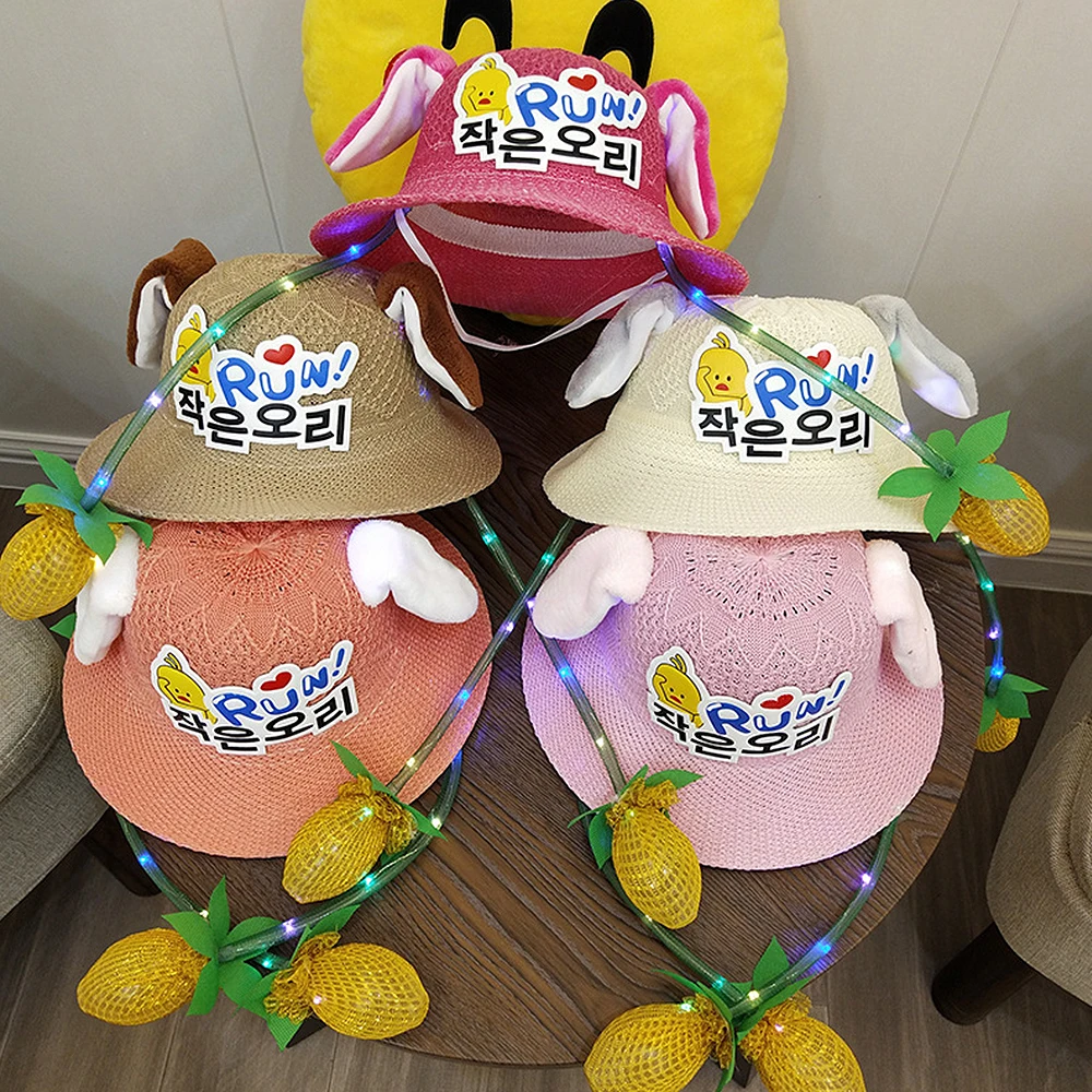 Шляпа с забавным кроликом Фишера соломенная игрушка ушами вверх и вниз подарок