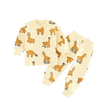 

Spring Baby Sets Long Sleeved Fashion Cartoon Underwear and Pajamas