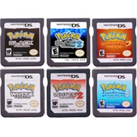 Картридж DS для видеоигр картридж Pokeon Black2 белый золотистый серебристый Nintendo