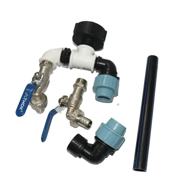 Ibc Gooseneck 3/4 Hüvelykes Tartály -Adapter Kimeneti Szeleptel 2 Wage Brass Tap Illesztő Cuve 1000L Accessoires - Image 5