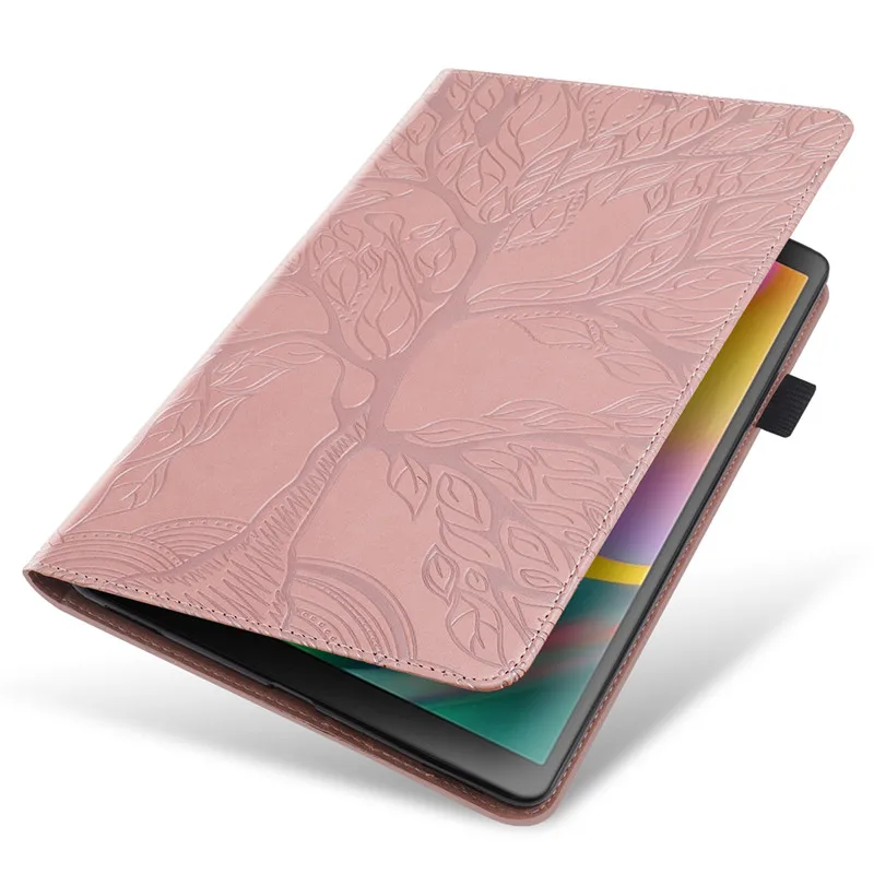 Etui for Samsung Galaxy Tab S5e Case 10 5 inch Emboss Tree Leather Flip Case for Samsung S5e Tablet Case Coque SM-T720 SM-T725-3