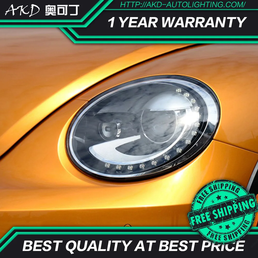 AKD тюнинг автомобильных фар для VW Beetle светодиодные фары DRL ходовые огни Bi Xenon Beam