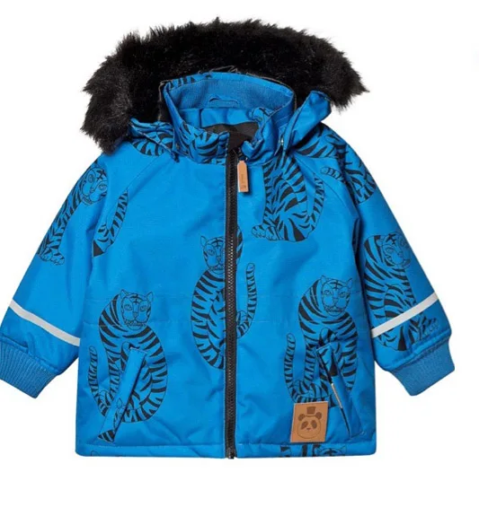 Рождественское зимнее пальто на утином пуху для детей, зимняя куртка для мальчиков, пальто детская зимняя куртка bolsos bebe para bebes, пуховик для девочек - Цвет: BLUE TIGER