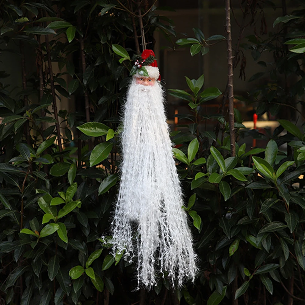 Santa Claus Long Beard pendant Christmas Pendant Kids Xmas Gift Toy Christmas Tree Ornaments Window Display Xmas Party Decor