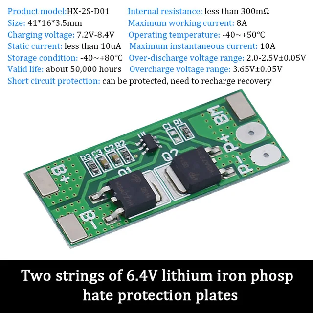2x Carte Protection BMS 4S 6A 16V Pour Batterie Li-ion 18650 - Neuf