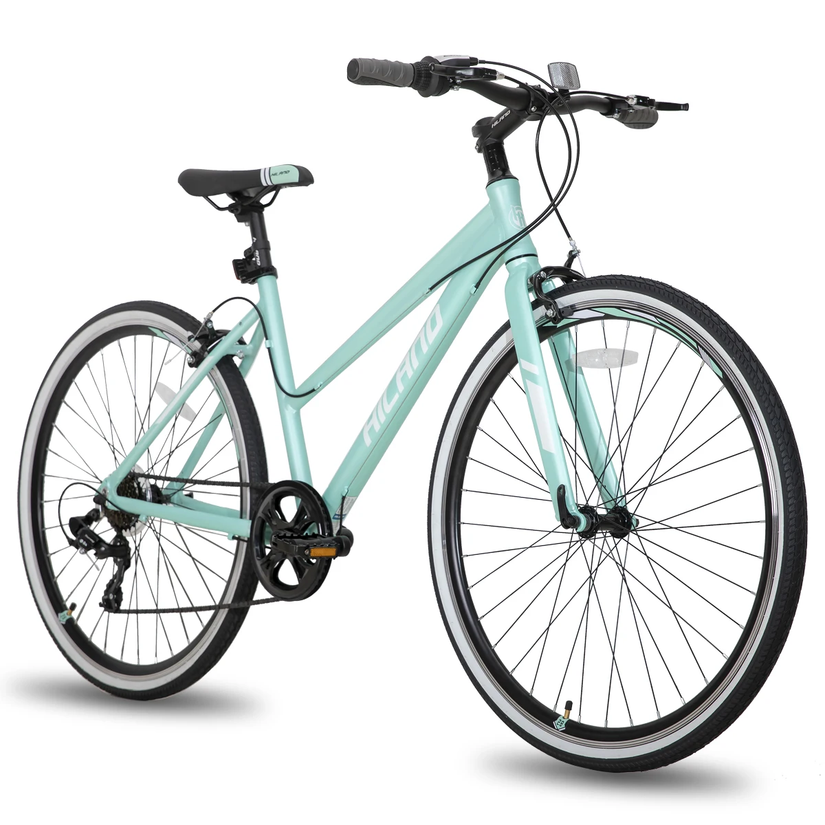 Eu Free Ship Hiland 700C Telaio In Alluminio City Bike Cruiser Bicicletta Ibrida Doppio Freno A Disco