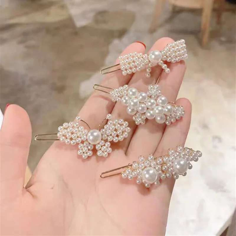 Модные жемчужные заколки для волос корейский дизайн шпилька Женские аксессуары