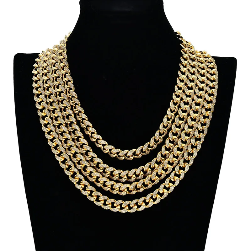 Bling Iced Out кубинская цепочка 18-2" 12 мм AAA кубический цирконий ожерелье для мужчин Мода хип-хоп ювелирные изделия подарки