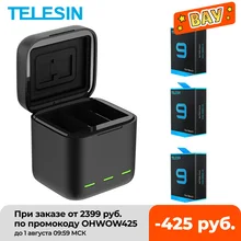 Аккумулятор TELESIN 1750 мАч для телефона, 3 способа, зарядное устройство для аккумулятора со светодиодсветильник кой, карта памяти TF, черный цвет Аккумулятор TELESIN 1750 мАч для телефона, 3 способа, зарядное устройство для аккумулятора со светодиодсветильник кой, карта памяти TF, черный цвет