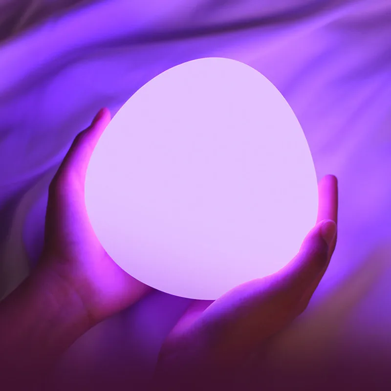 Luci notturne a LED con telecomando, lampada da tavolo a LED creativa per camera da letto, soggiorno, luce d'atmosfera ricaricabile tramite USB, lampada da scrivania a LED RGB_voghion.com