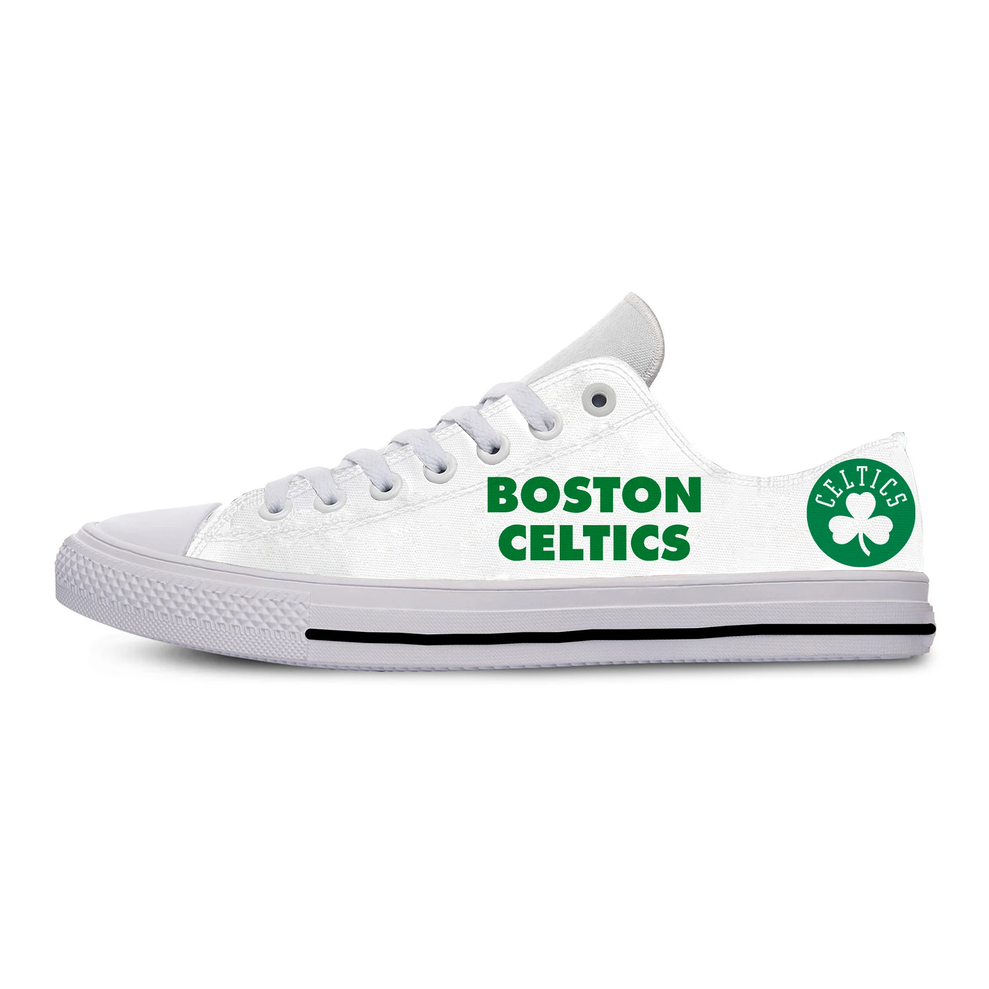 Дышащая легкая модная повседневная обувь для мужчин и женщин Celtics Boston Basketball Fans, парусиновые кроссовки на плоской подошве - Цвет: Celtics 8
