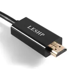 LESHP 4K DP к HDMI Кабель Штекерный Разъем Дисплей порт адаптер 1,8 метров для Macbook для камеры для ТВ Поддержка 4K