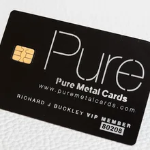 Металлическая черная карта/металлическая карта/