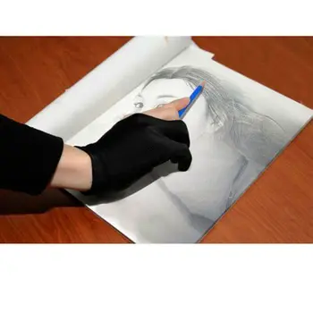 

1pc Artist Drawing Gloves Anti-Fouling Graphic Tablet Glove Two Fingers, Good for Right or Left Hand, Size M