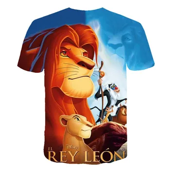 2019 NEW Film kingdom King The Lion King Simba 3D Children's wear Boy/girl kids Casual t shirt Short Sleeve Clothes 6