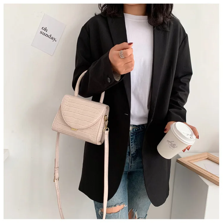 Stone Pattern PU Leather Crossbody Bags For Women Luxury Quality Shoulder Messenger Bag Lady Designer Handbags Totes