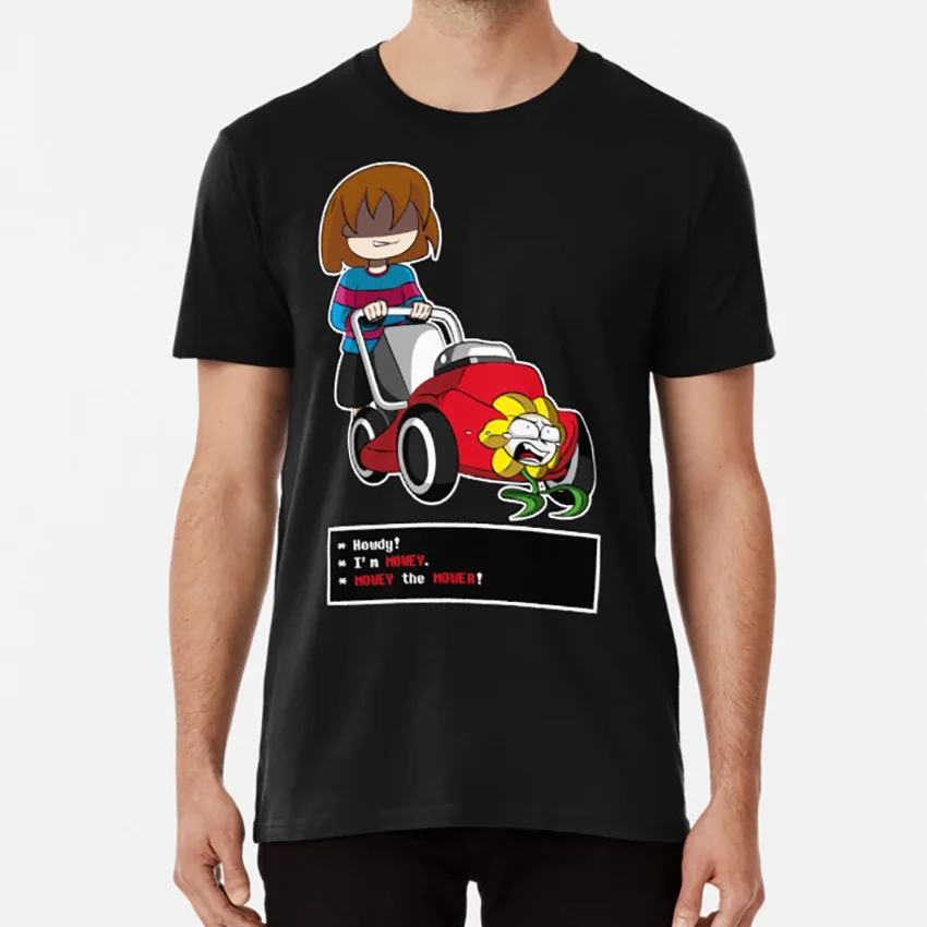 Футболка с надписью Undertale Frisk и Flowey Definition flowey frisk chara mower asriel attack bits back cute|Футболки| |