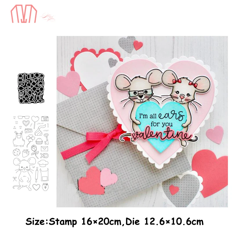 

Mai Kitchen Utensils Mouse Metal Cutting Dies Stencils Stamp for DIY Scrapbooking photo album Decorative Embossing Paper Cards