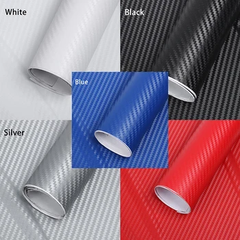 

30cmx127cm and 3D Carbon Decals Motorcycle Car Styling Accessories Automobiles Fiber Vinyl Car Wrap Sheet Roll Film Car stickers