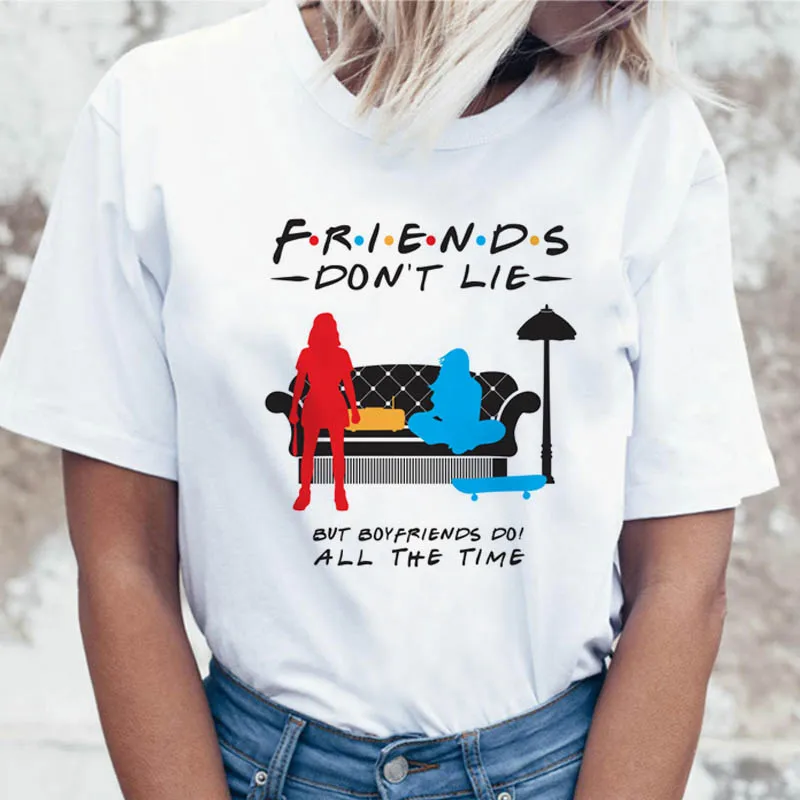

New Funny Stranger T Shirt Women Funny Top Tee Eleven Dustin Shirts T-shirt 80s Graphic Female Ulzzang Tshirt TV Friends