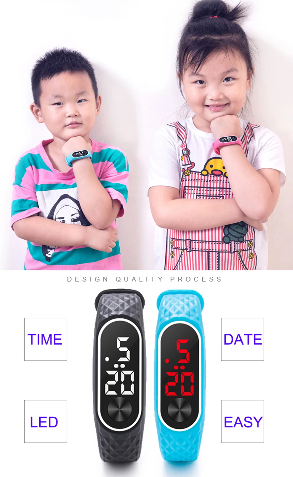 Новые часы-браслет, детские часы для девочек и мальчиков, спортивные электронные наручные часы, светодиодный, цифровые детские наручные часы, студенческие часы