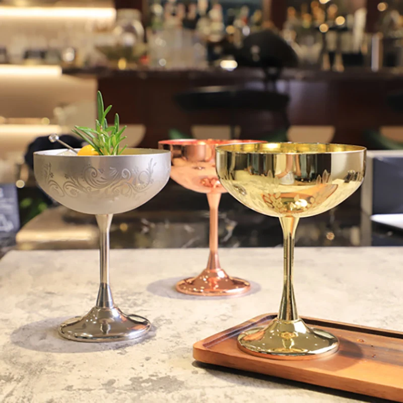 The Stainless Steel Martini Glasses