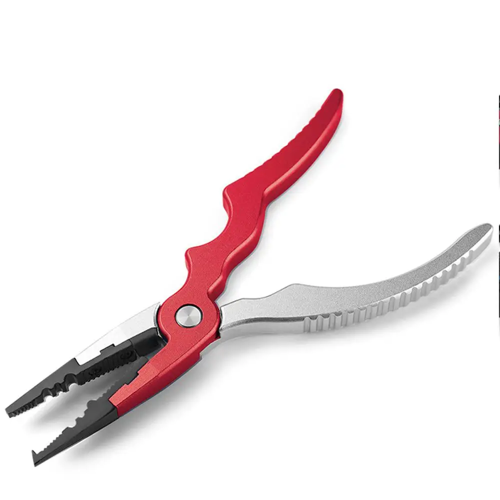 fishing Pliers Плоскогубцы из нержавеющей стали зажим для приманки ручной контроллер держатель - Цвет: fishing Pliers