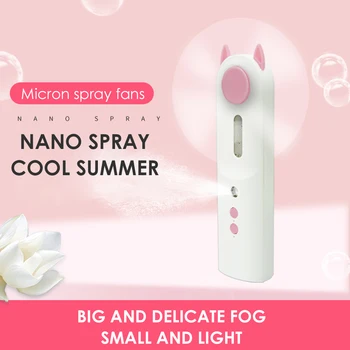 

Mini Cooling Fan USB Rechargeable Handheld Humidifier Fan for Outdoor Travel Adjustable Handheld Personal Mini Fan
