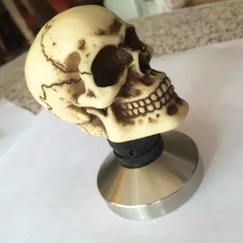 

Skull head Coffee Tamper 51 53 54 57.5 58mm Coffee powder hammer Machine Press Flat Base Barista Tools Machine Accessories
