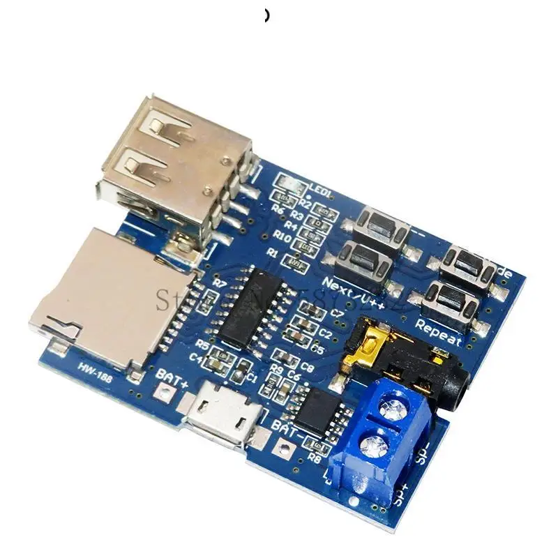TF card U disk MP3 Format decoder board module amplifier decoding audio Player | Электронные компоненты и