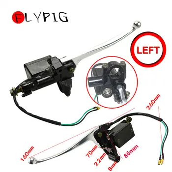 

Motorcycle Master Cylinder Lever Left Hydraulic brake handle With 8mm Mirrors For GY6 Scooter ATV Moped 7/8 or 22mm Handlebar