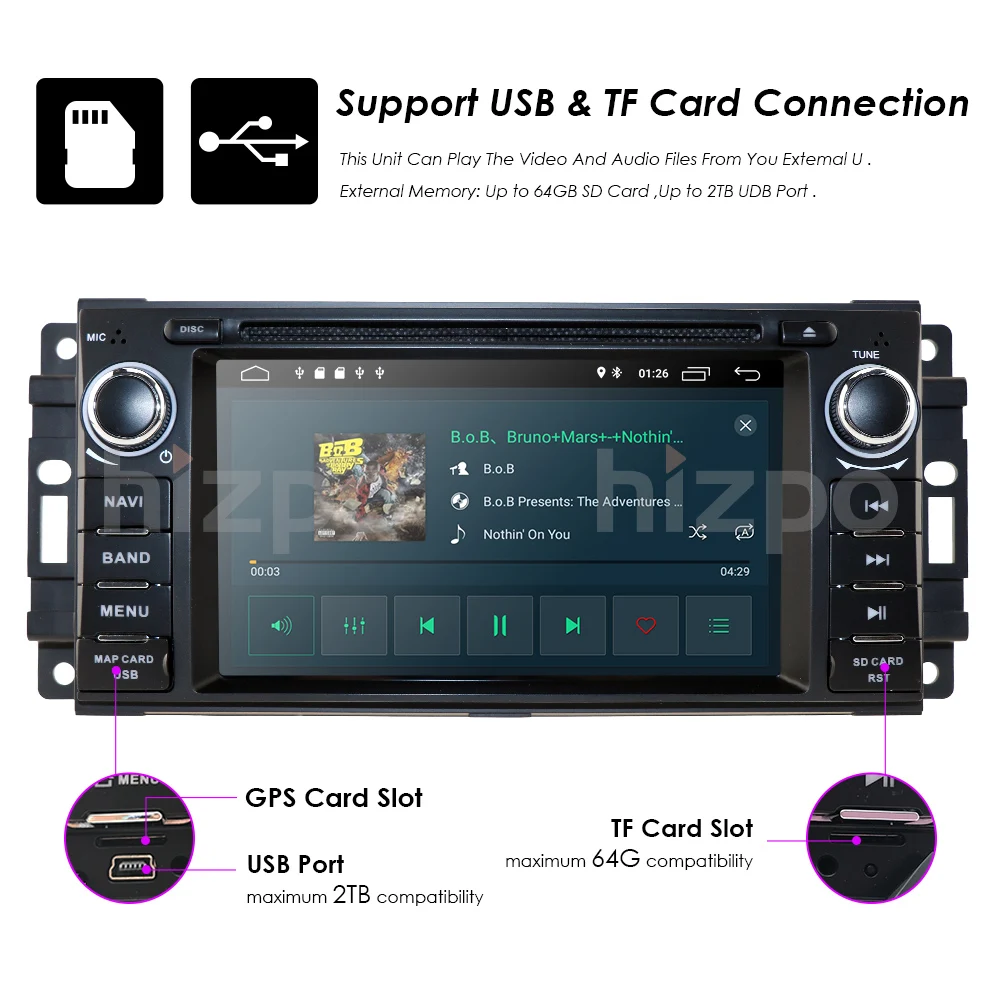 Cheap 6.2" Android 9.0 Car Stereo CD DVD Player in Dash Car Radio Multimedia Player for JEEP Navigation System LCD Bluetooth WiFi GPS 18