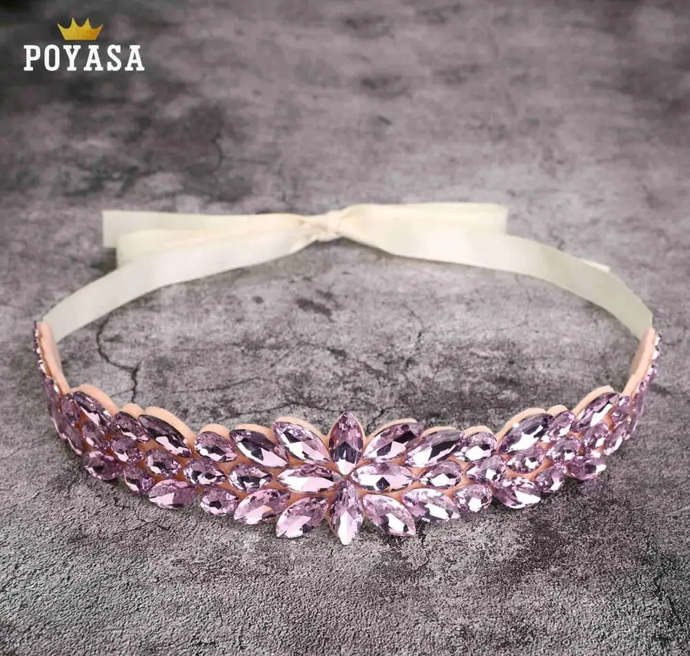 pink glass Марокканский шик Caftan Свадьба милый и возраст снижение красный ремешок для женщин - Окраска металла: pink glass