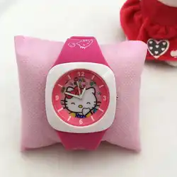 Hello kitty красивые детские часы KT кошка студенческие часы hello kitty Корея мультфильм часы лента