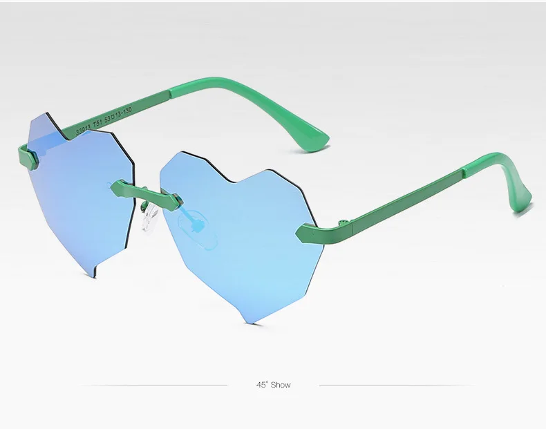 Высококачественные поляризованные солнцезащитные очки для детей, милые зеркальные солнцезащитные очки с сердечками, брендовые дизайнерские солнцезащитные очки для маленьких девочек, детские очки