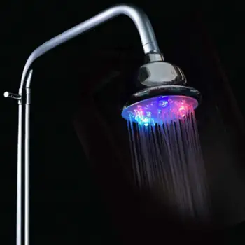 

Temperature Control Shower Head 3 Colors Changing LED Shower Water Glow Light Home Bathroom