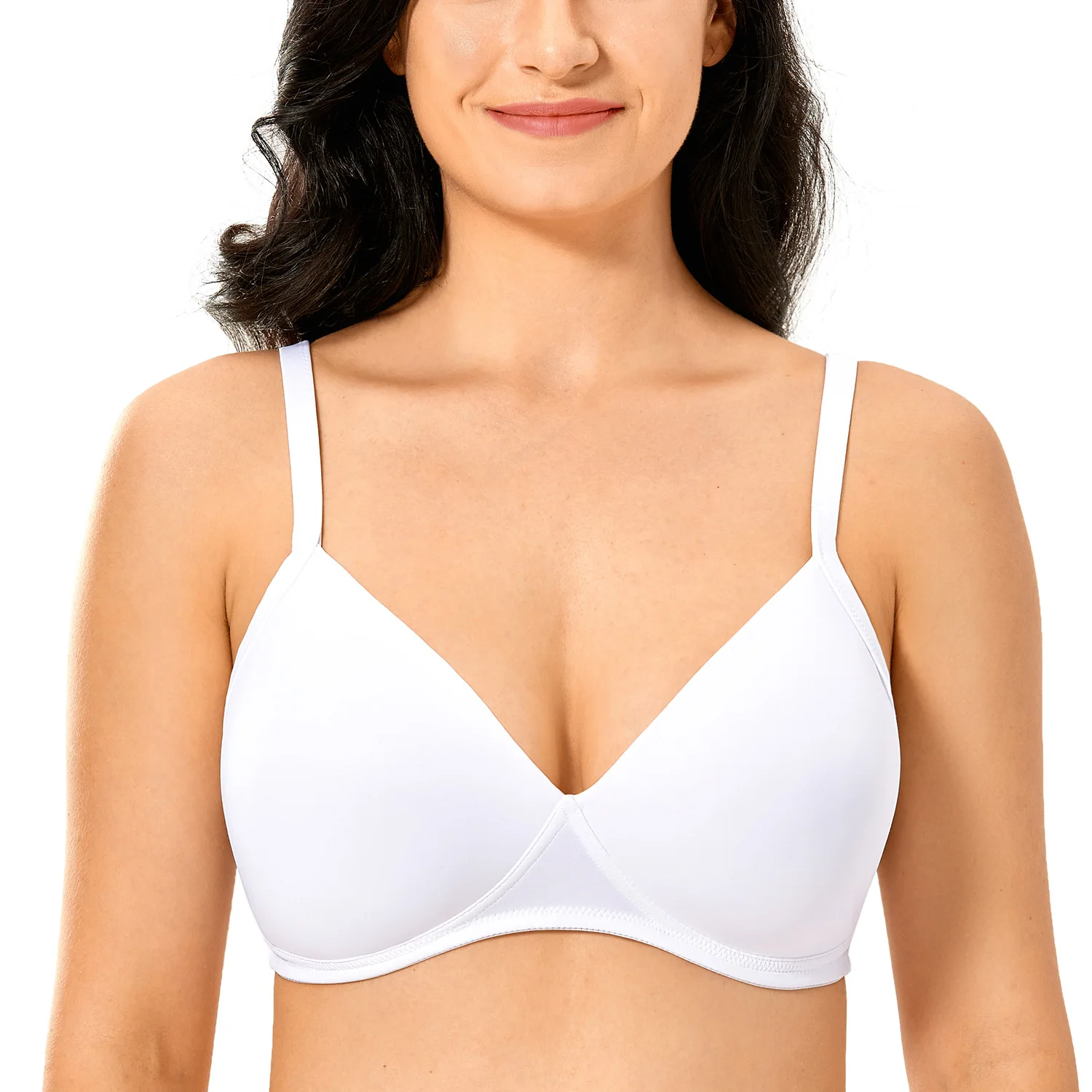 Женский бюстгальтер без косточек с треугольным контуром|t-shirt bra|full coveragecontour bra |