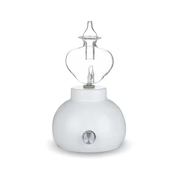 

KBAYBO Ceramic Glass Aromatherapy Pure Essential Oils Nebulizing Diffuser Air Nebulizer with 7 Color LED Change White