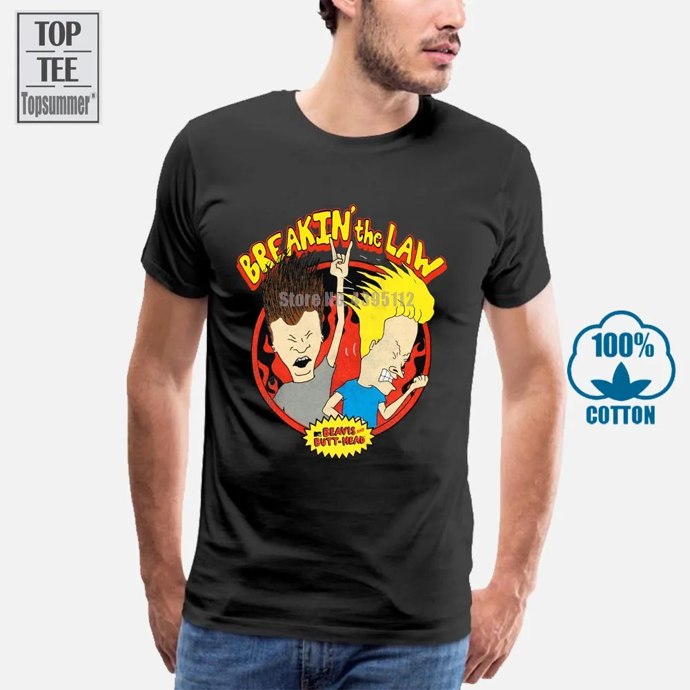 Футболка унисекс с редкими надписями Beavis и Butthead серая винтажная свободная