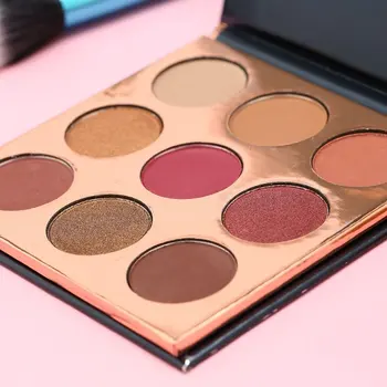 

HOT Portable Pressed Powder Eyeshadow Palette 9 Colors Make Up Waterproof Eye Shadow Palette Matte Shining Cosmetics