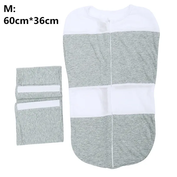 Летний Тонкий детский спальный мешок конверт для новорожденных 0-6 месяцев хлопок сплошной цвет молния Спальные мешки детские постельные принадлежности аксессуары - Цвет: gray M