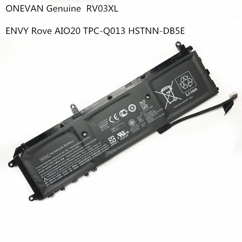 

ONEVAN Genuine RV03XL RV03050XL Notebook Battery For HP ENVY Rove AIO 20-K014US 722237-2C1 722298-001 battery