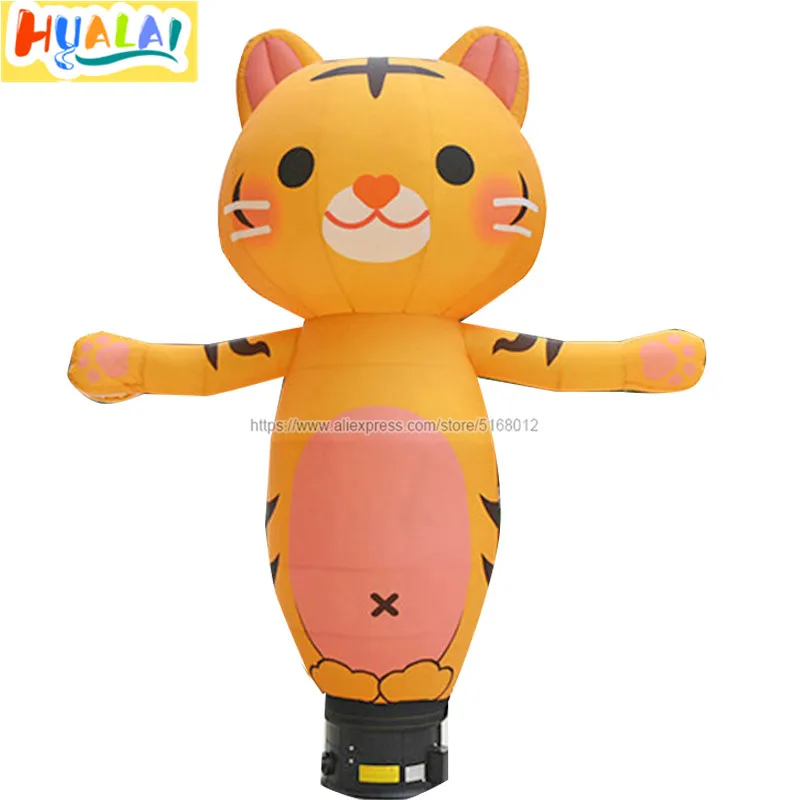 

2.5m/8.2ft inflatable air dancer sky dancer fly guy cat cartoon characters for outdoor advertising with blower for sale