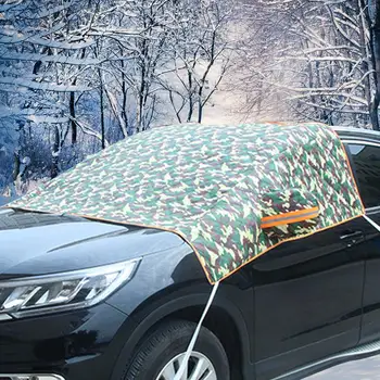 

Car Windshield Snow Ice Half Cover Winter Snow Block Anti-freeze Windshield Summer Sun Protection Thickened Window Glass Cover