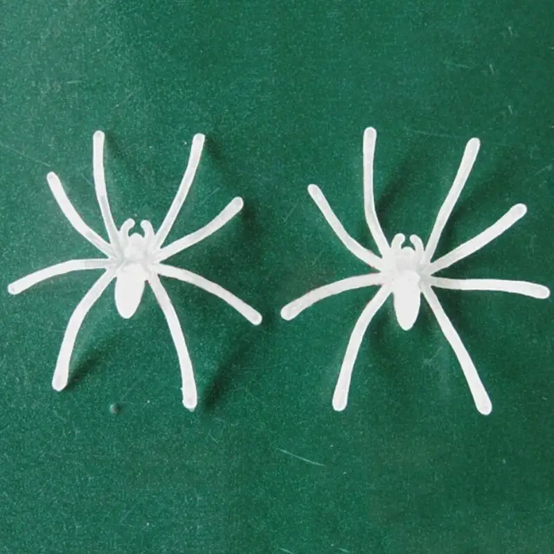 Spider Funning Joking игрушки украшения реалистичный реквизит 20 шт Хэллоуин украшения фестиваль поставки пластик белый свечение