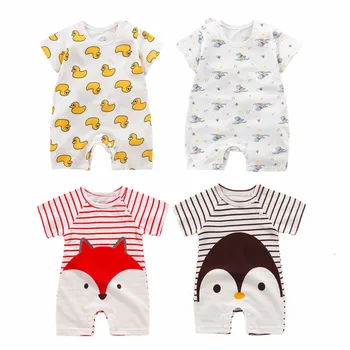

2020 Baby romper Cheap cotton Short Sleeve baby clothing One Piece Summer Unisex Baby Clothes girl and boy jumpsuits