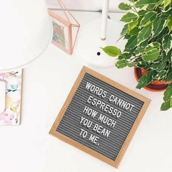 

Message board Felt Letter Board Wooden Frame Symbols Numbers Characters Message Board Home Office Birthday Gift for Kids