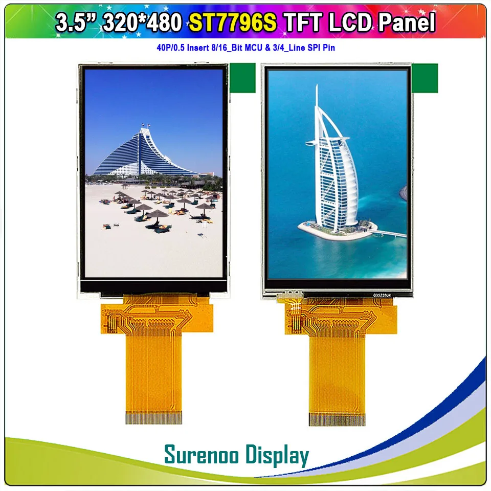 Цветной ЖК модуль 3 5 дюйма 320*480 40P/0 ST7796S 8/16 _ Bit MCU & 3/4 Line SPI TFT дисплей с резистивной